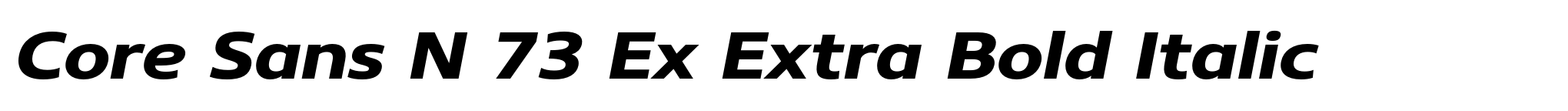 Core Sans N 73 Ex Extra Bold Italic image